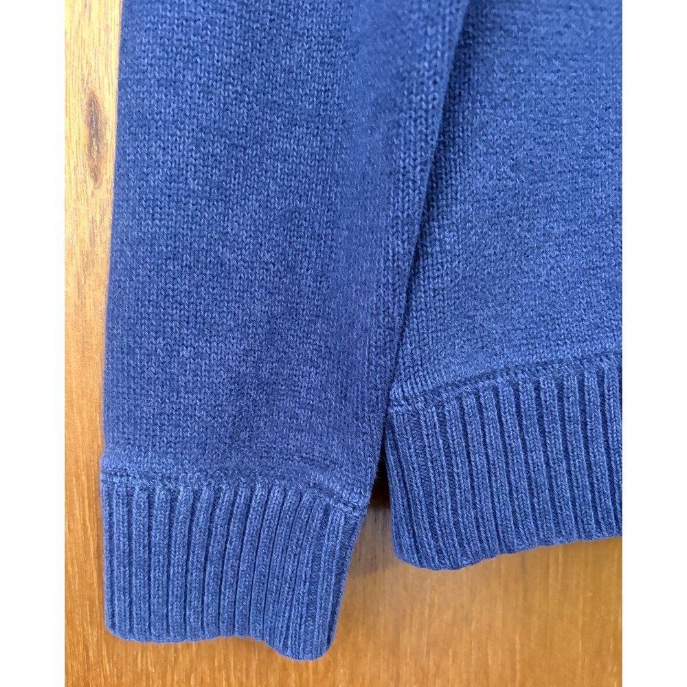Eddie Bauer 1/4 Zip Mens 100% Cotton Mock Neck Trendy Sweater SzL Preppy School - Picture 6 of 8